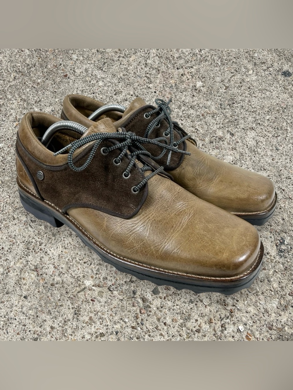 JOHN FLUEVOG vintage 90s chunky square toe derby shoes